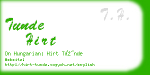 tunde hirt business card